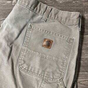 Carhartt B11 DES Dungaree Fit Canvas‎ Work Pants 42x30, Damaged/Stained